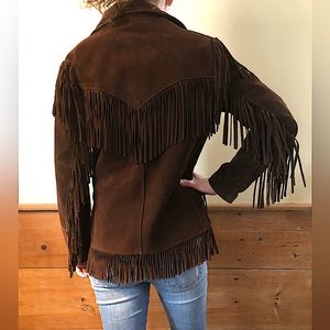 Joo-Kay VINTAGE Suede Fringe Jacket size 12